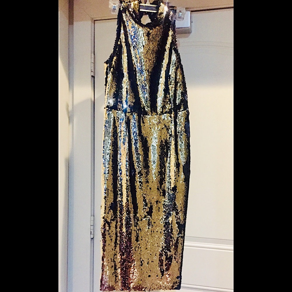 ZARA SEQUIN MIDI DRESS